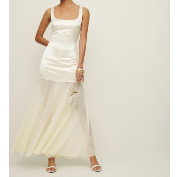 Reformation Zaire Dress Ivory - Picture 14 of 14